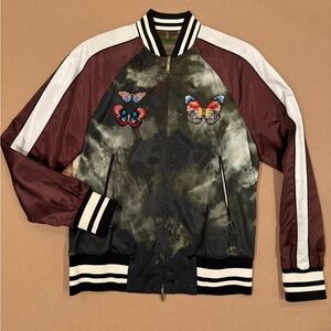 Valentino Tie-Dye Top in Orange and Gray